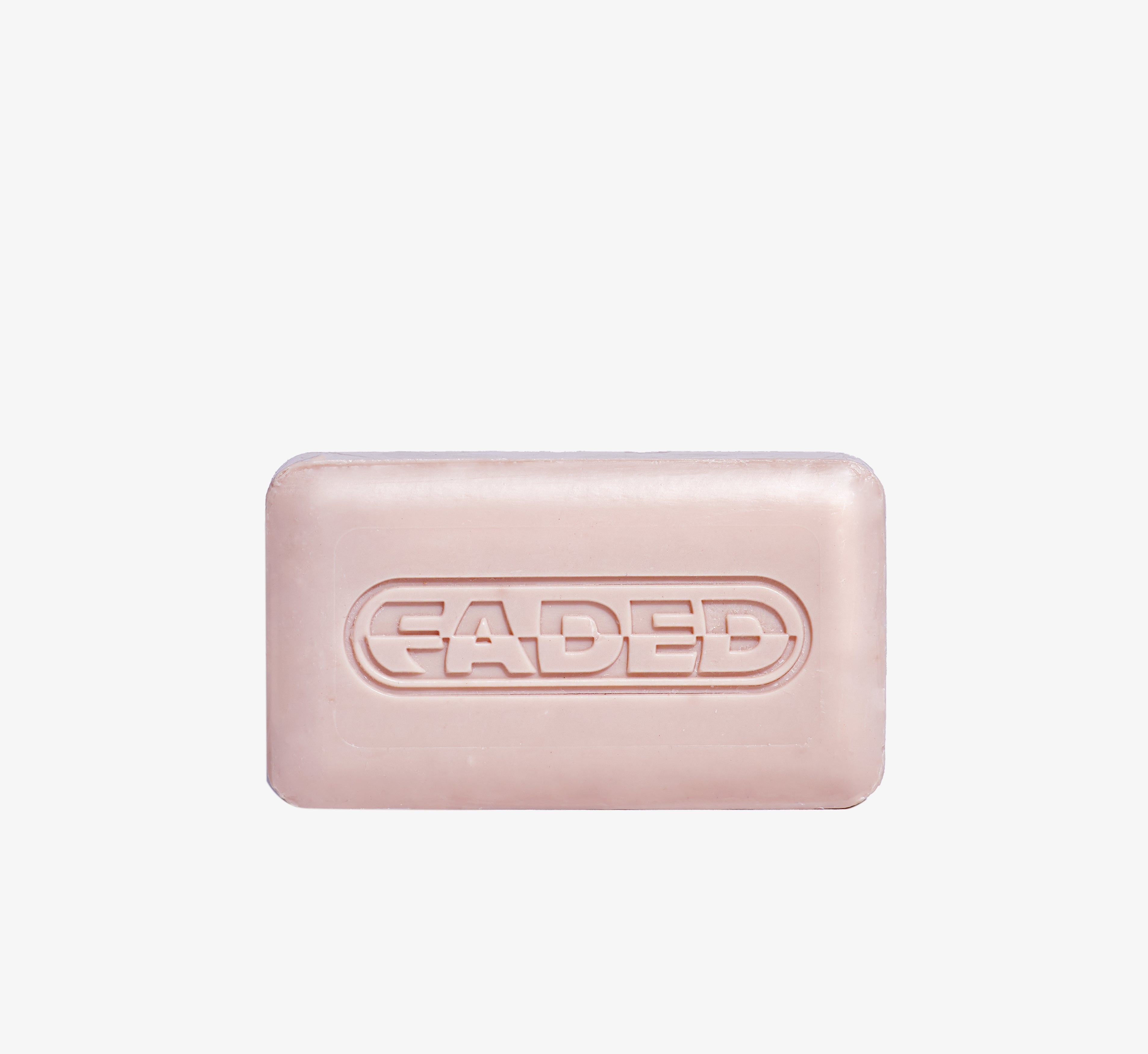 Brightening cleansing bars from Topicals Faded shown as two pink embossed bars stacked on a white background.